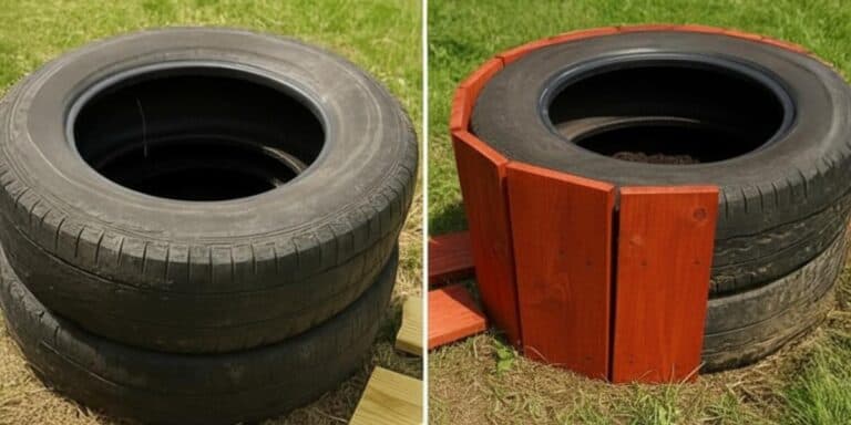 Як зробити декоративну клумбу зі старих шин. Ділюся покроковою інструкцією