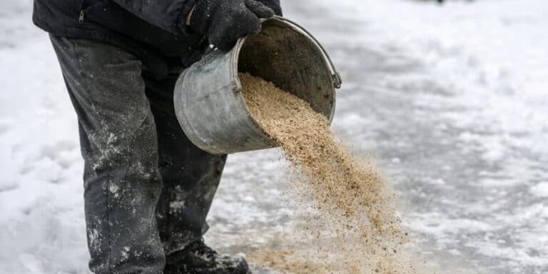 Забудьте про пісок і сіль: ось чим потрібно посипати доріжки в ожеледицю