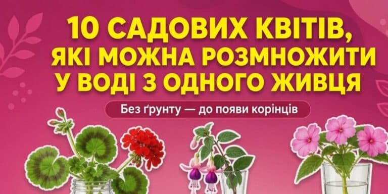 Десять квітів, які можна розмножити у воді з одного живця