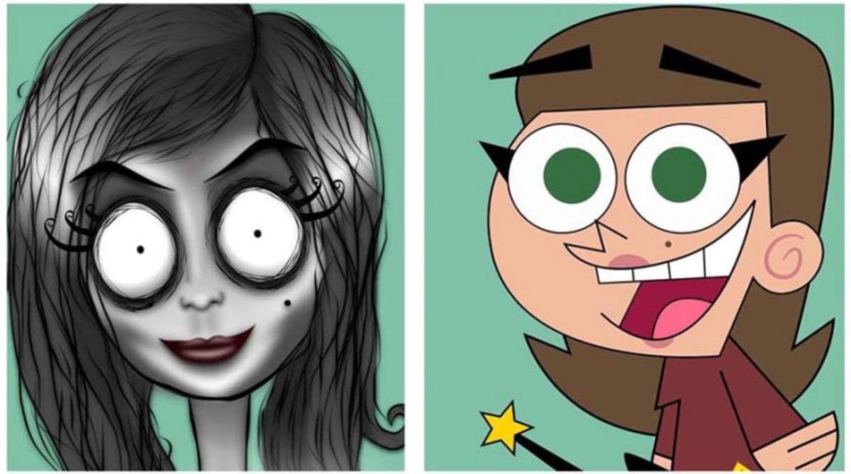 Дівчина-мультяшка: художниця рік малювала себе героїнею 50 мультиків