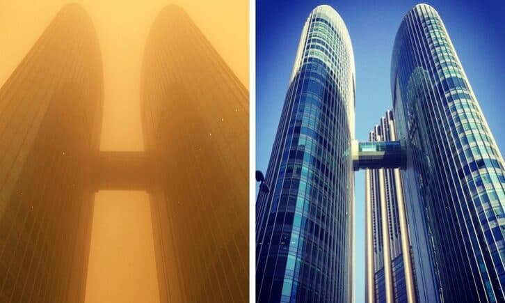 15 фотографій відомих місць, зроблених під час природних катаклізмів