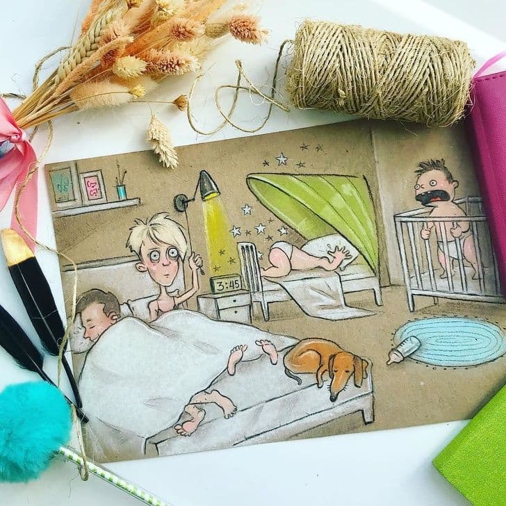 Мама двох дітей намалювала свої будні. На її ілюстраціях всі батьки впізнають себе