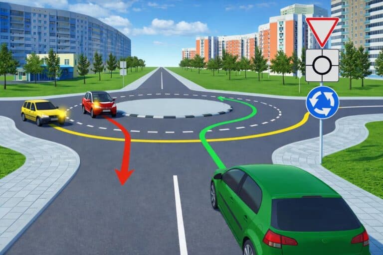 Кому повинен уступити дорогу водій жовтого автомобіля