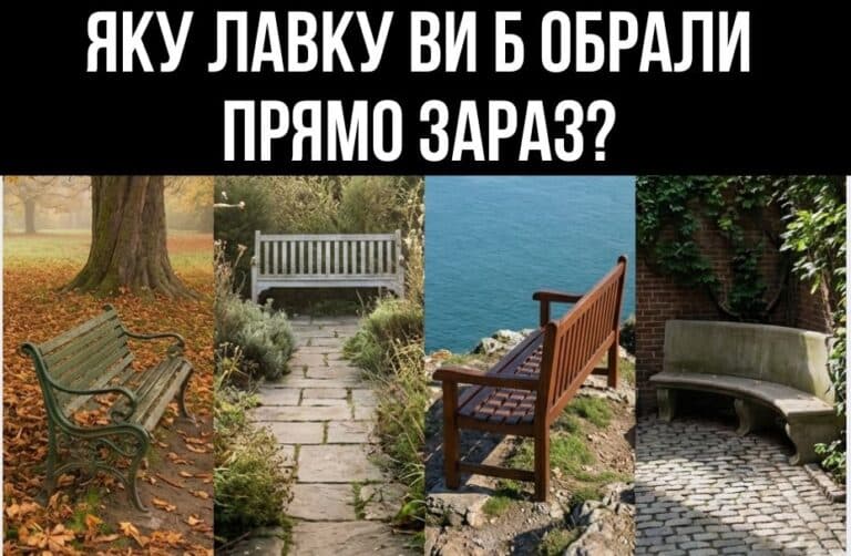 Яку лавку ви б обрали — і що це може підказати про ваш стан саме зараз